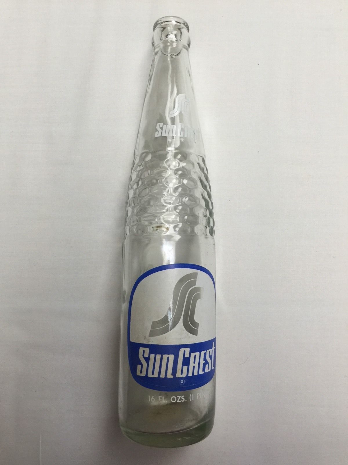 Sun Crest Vintage Tall 16 oz. Soda Bottle Atlanta, GA - Sodas