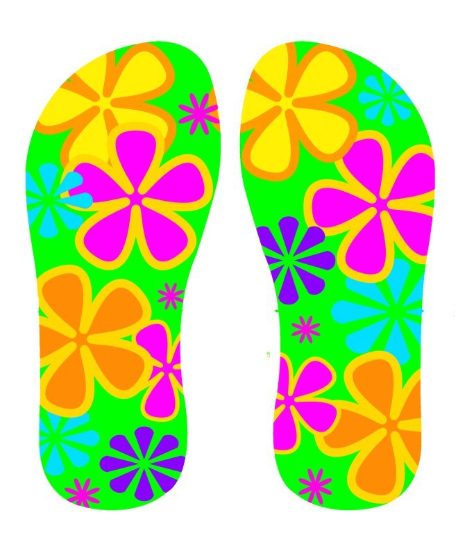 Petal Power Flip Flops with Orange Straps - Kids - Kids