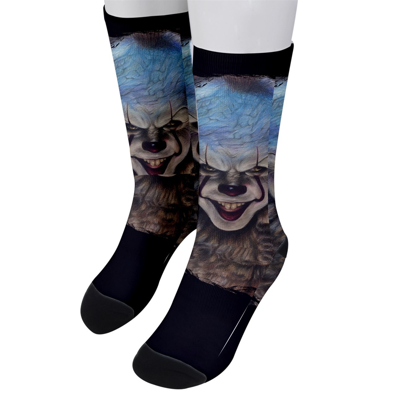 It pennywise clown Men`s crew socks horror halloween creepy scary - Socks