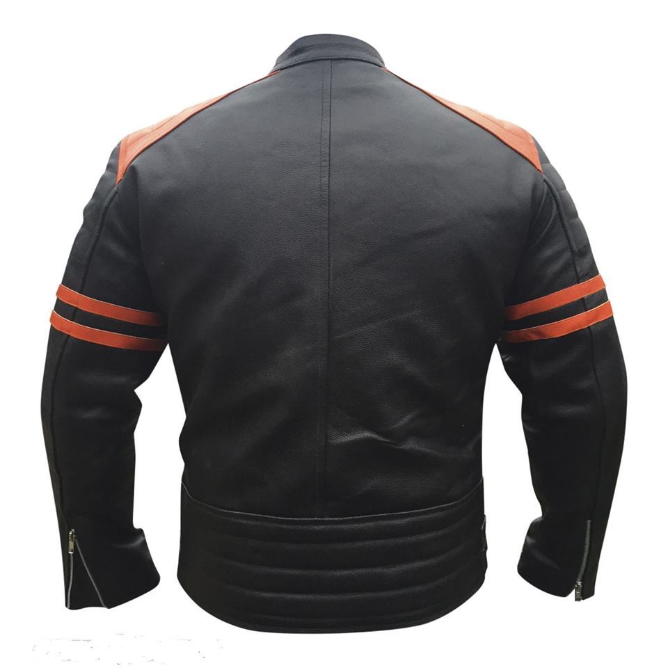 Handmade men bomber leather jacket, Men's leather jackets, Black