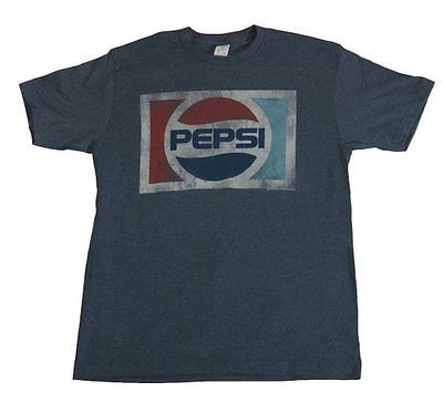 Primary image for Vintage Mens Pepsi T-Shirt, XL, Navy Blue