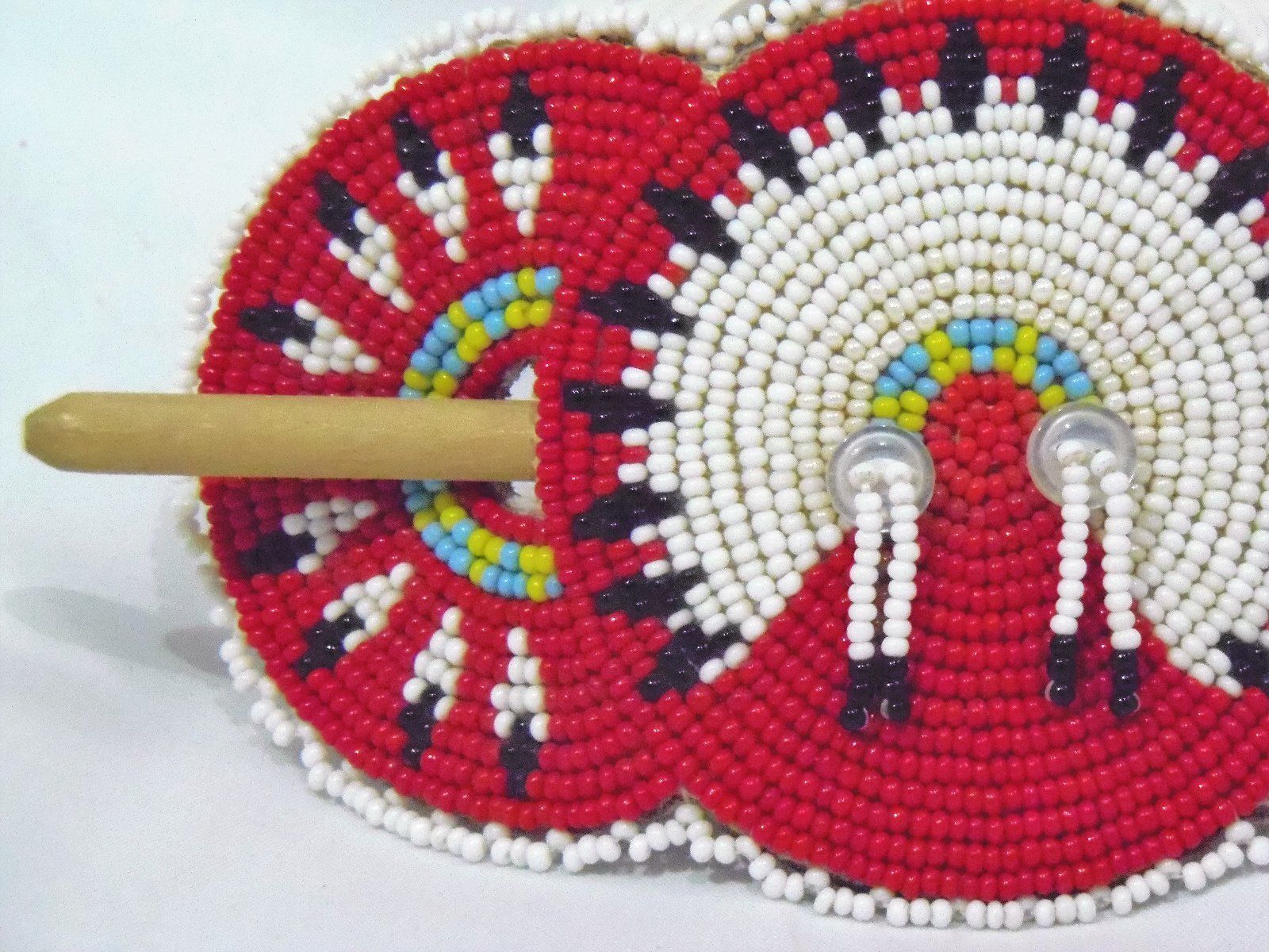 Native American Beaded Hair Barrette - Beaded Items