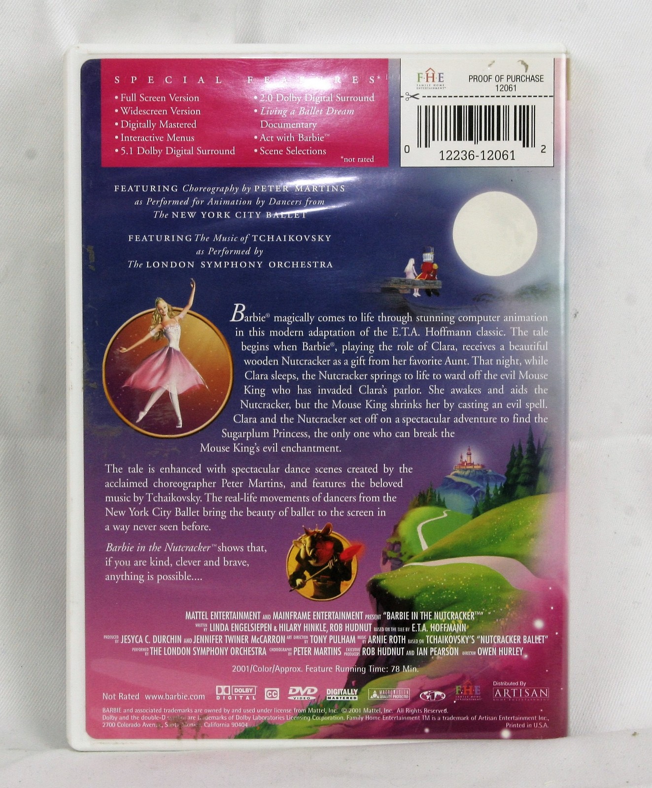 Barbie in Nutcracker DVD Kelly Sheridan, Kirby Morrow, Tim Curry, Peter