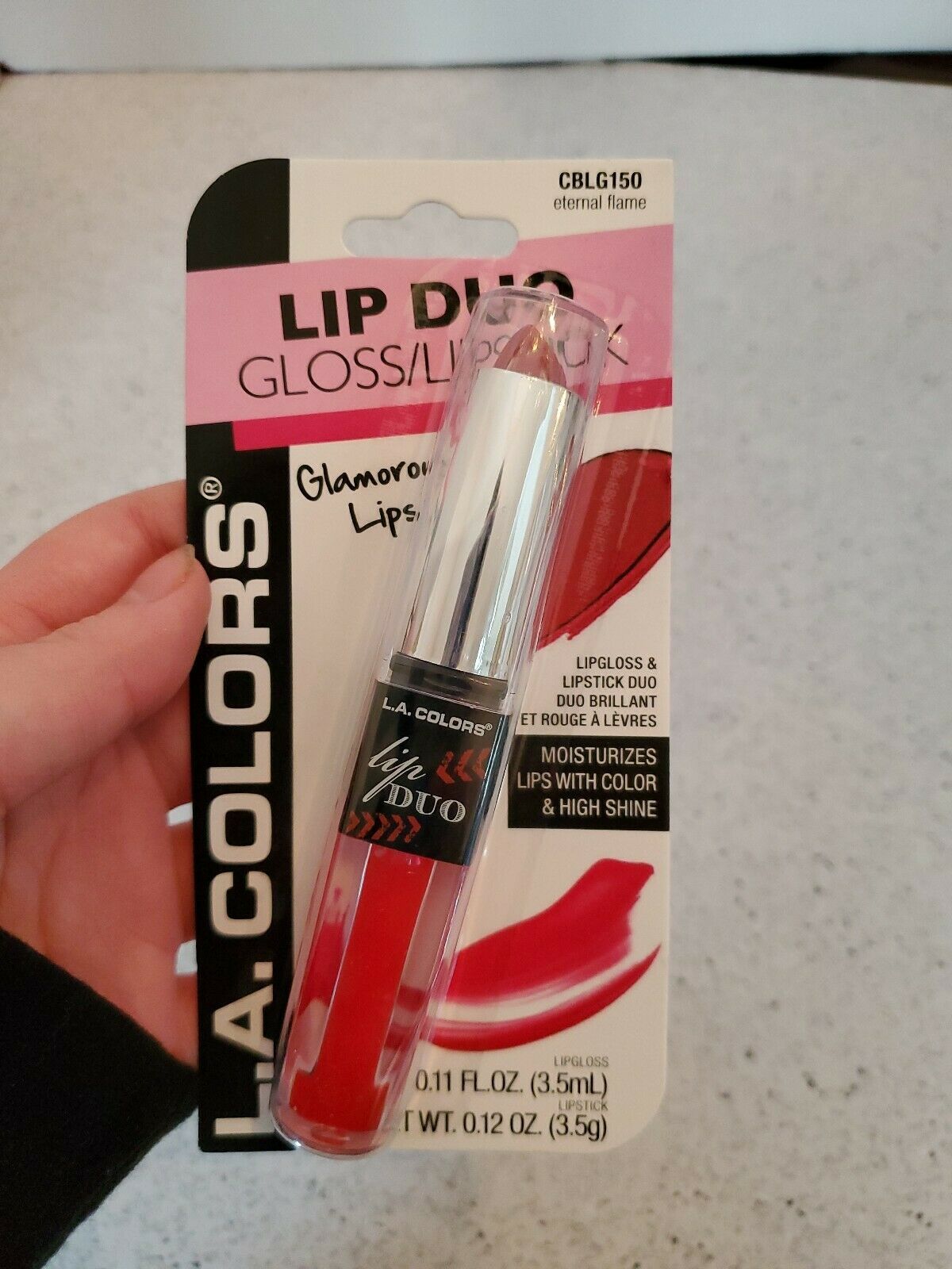 L.A. Colors Lip Duo Gloss/Lipstick Moisture Eternal Flame New In