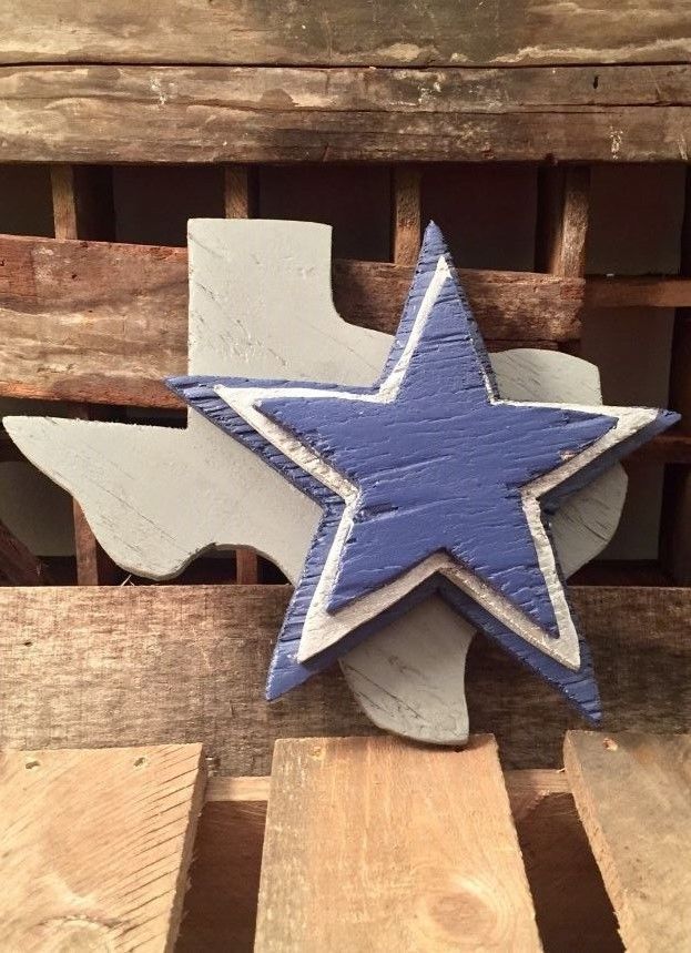 Dallas Cowboys Texas Sports Decor Sign Wooden Man Cave Reclaimed Wood