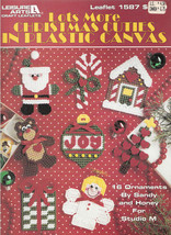 Plastic Canvas More Christmas Cuties - Ornaments Leisure Arts 1587 Santa Angel - $7.98