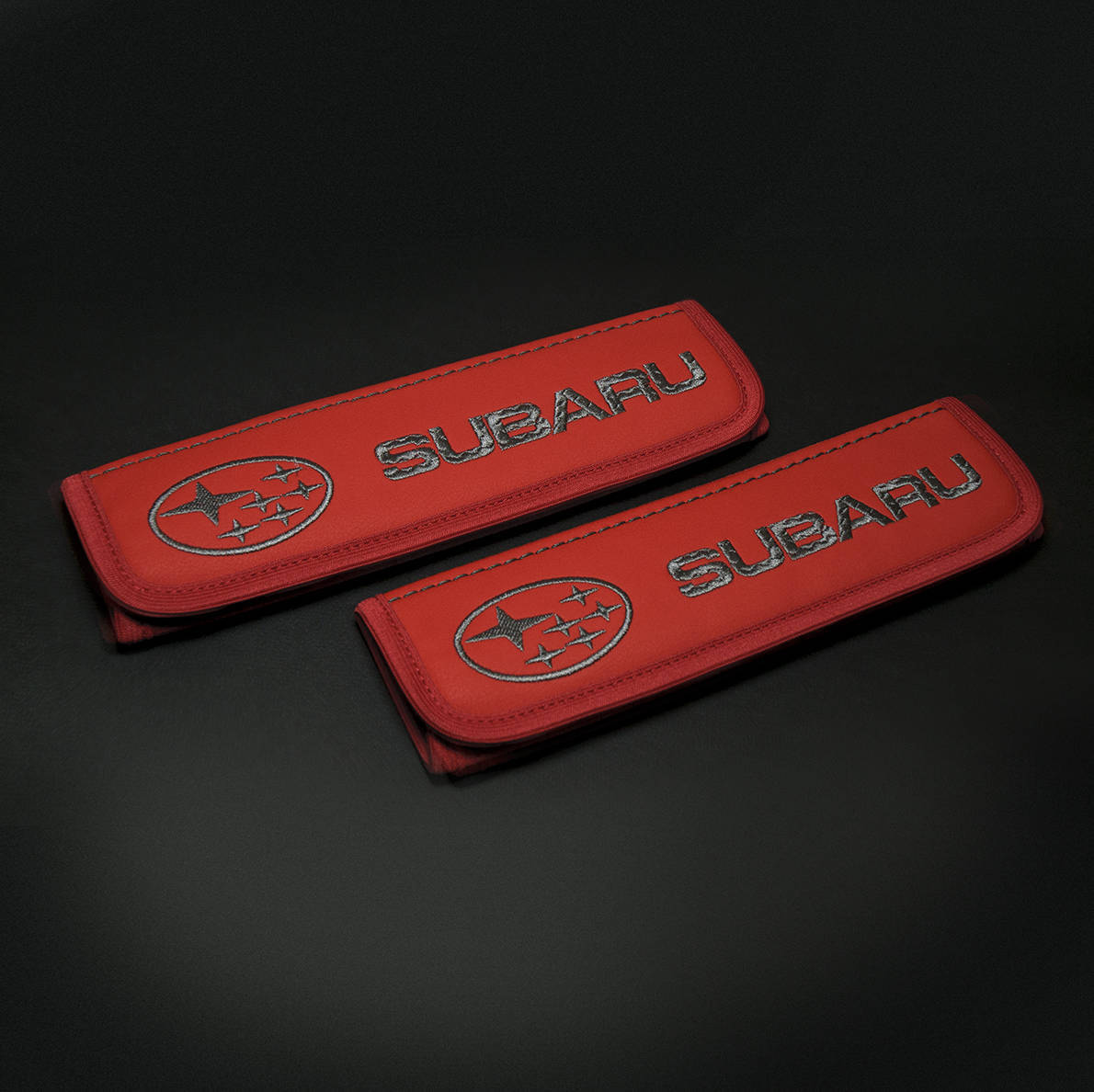 Subaru Seat Belt Covers Leather Shoulder And 24 Similar Items Subaru Accessories Interior Seat Belt Covers Pads Red 0