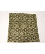 Crate &amp; Barrel Circle Stitch Green Wool 2-PC 20-inch Square Pillow Covers - $62.00