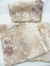 JCPenney Floral Lavender Beige 3-PC Semi-Sheer Drapery Panels and Scarf Valance - $68.00