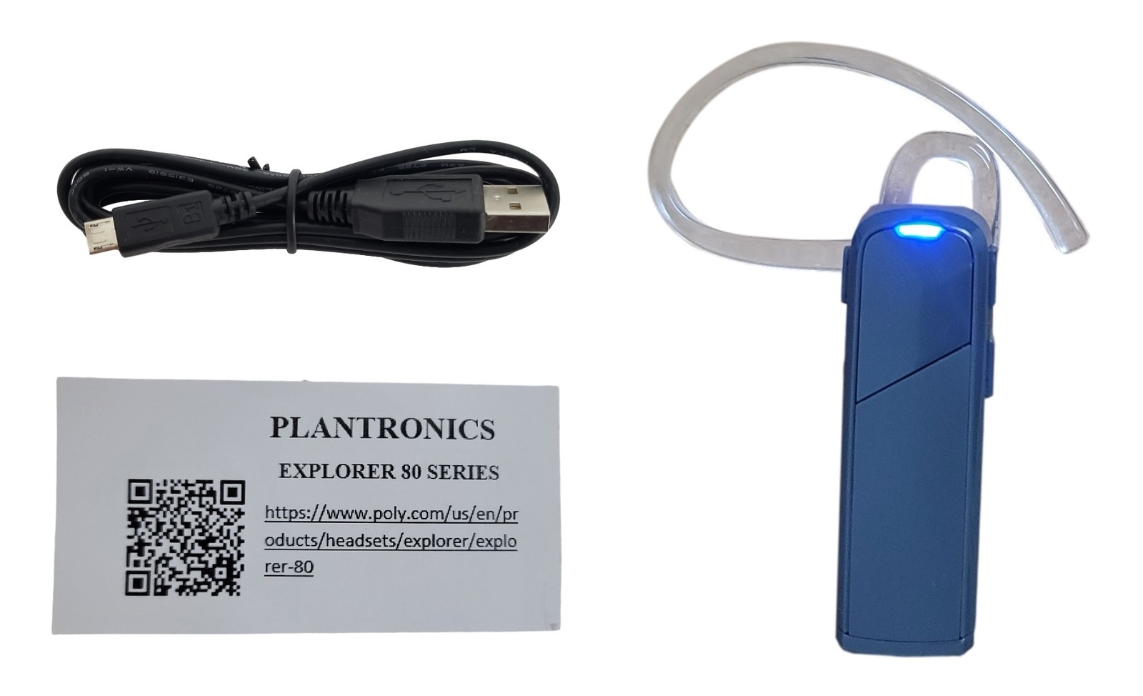 Plantronics Explorer 80 Bluetooth Wireless Headset Supports English