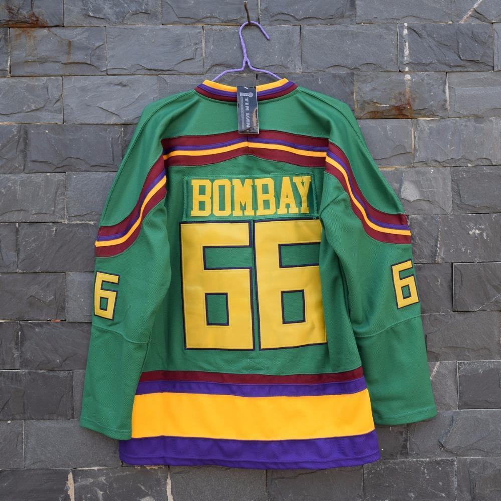 Mighty Ducks Jersey 66 Gordon Bombay Hockey Movie Ducks Jersey M3XL