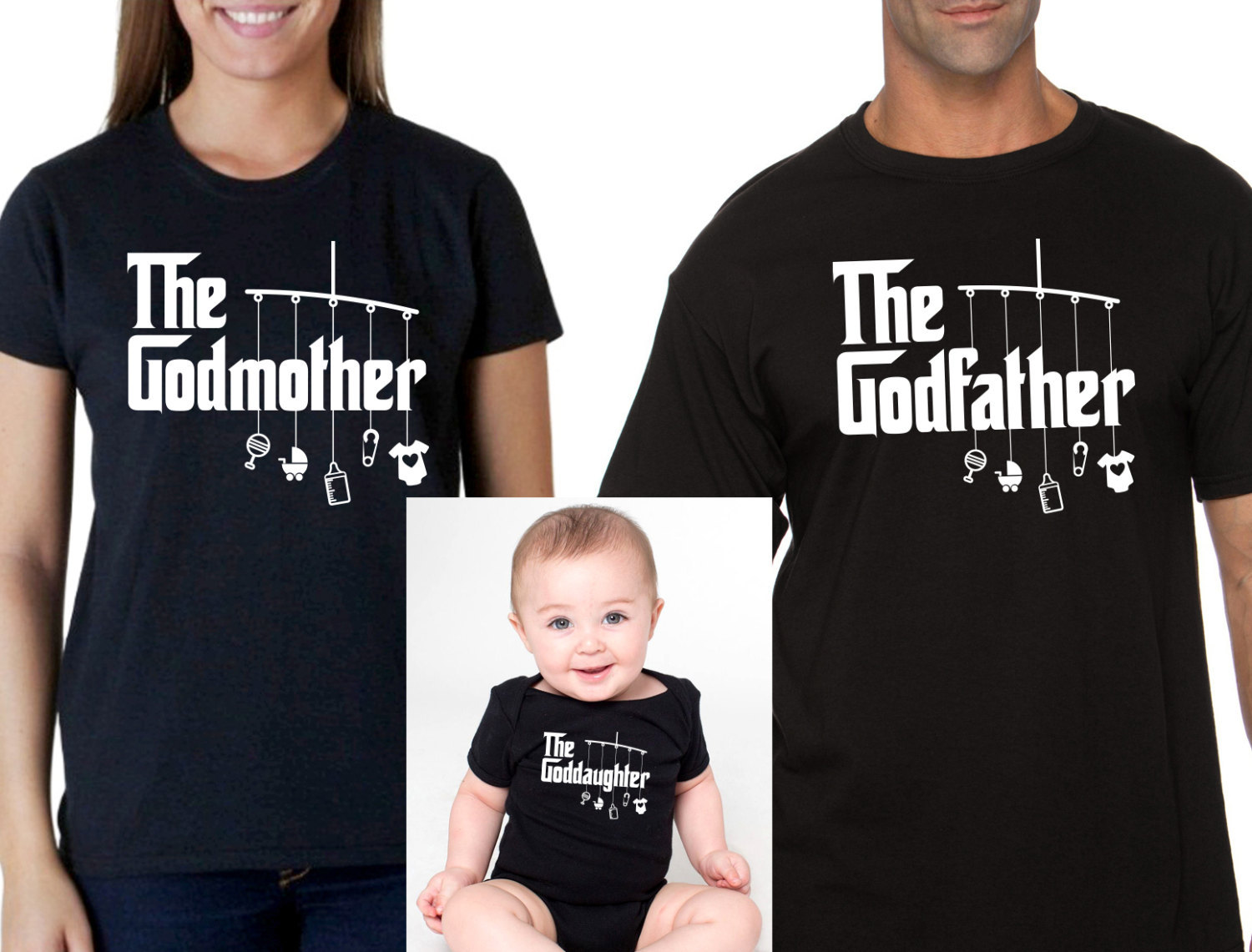 Download godmother shirt, godfather shirt, goddaughter onesie or t ...