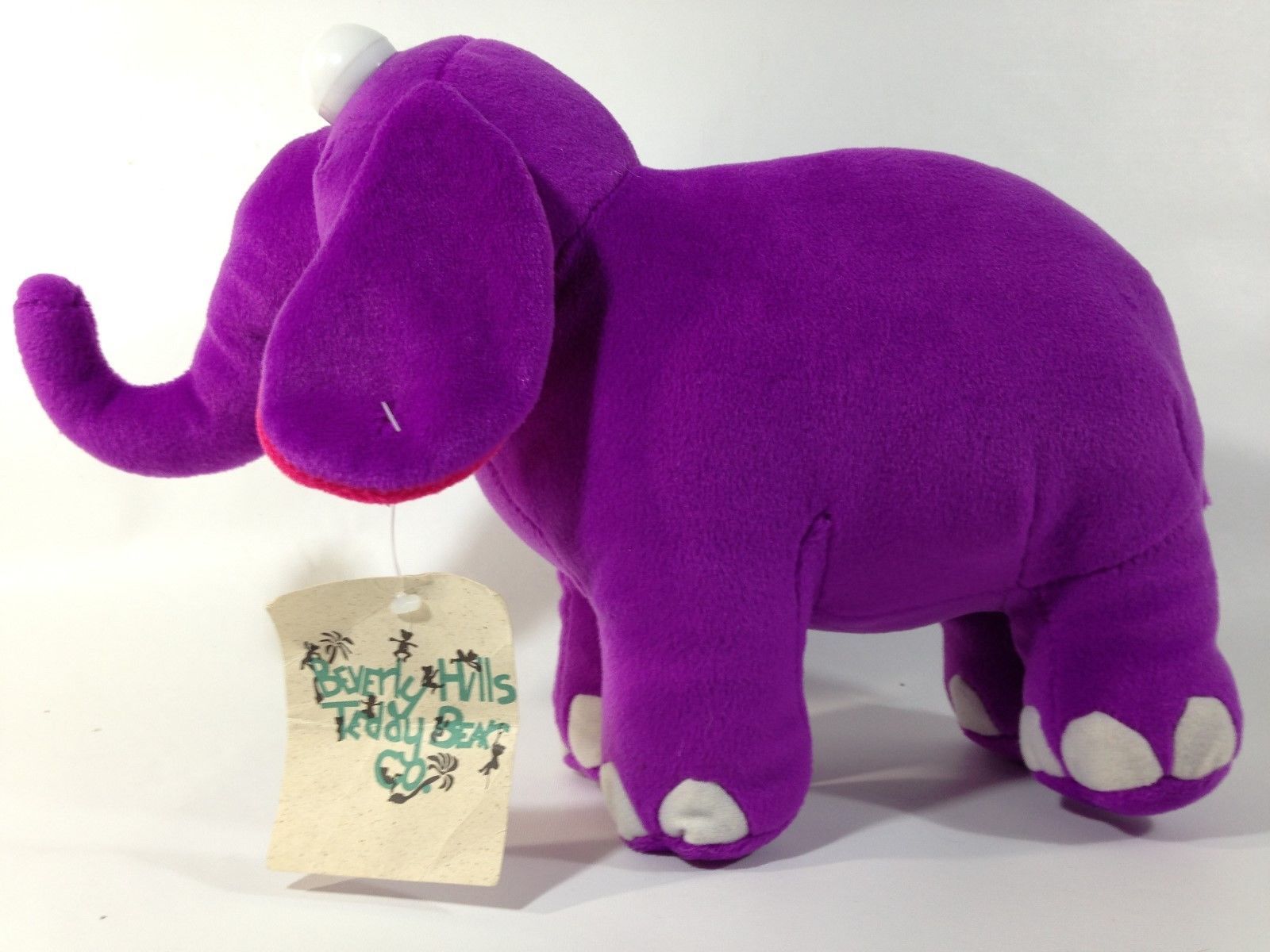 large purple stuffed elephant