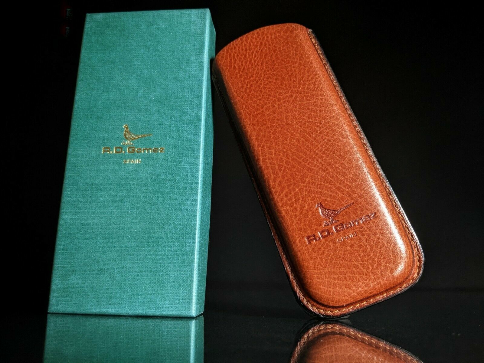 Pheasant Carmal Leather Eyeglasses Case 2.5 and 50 similar items