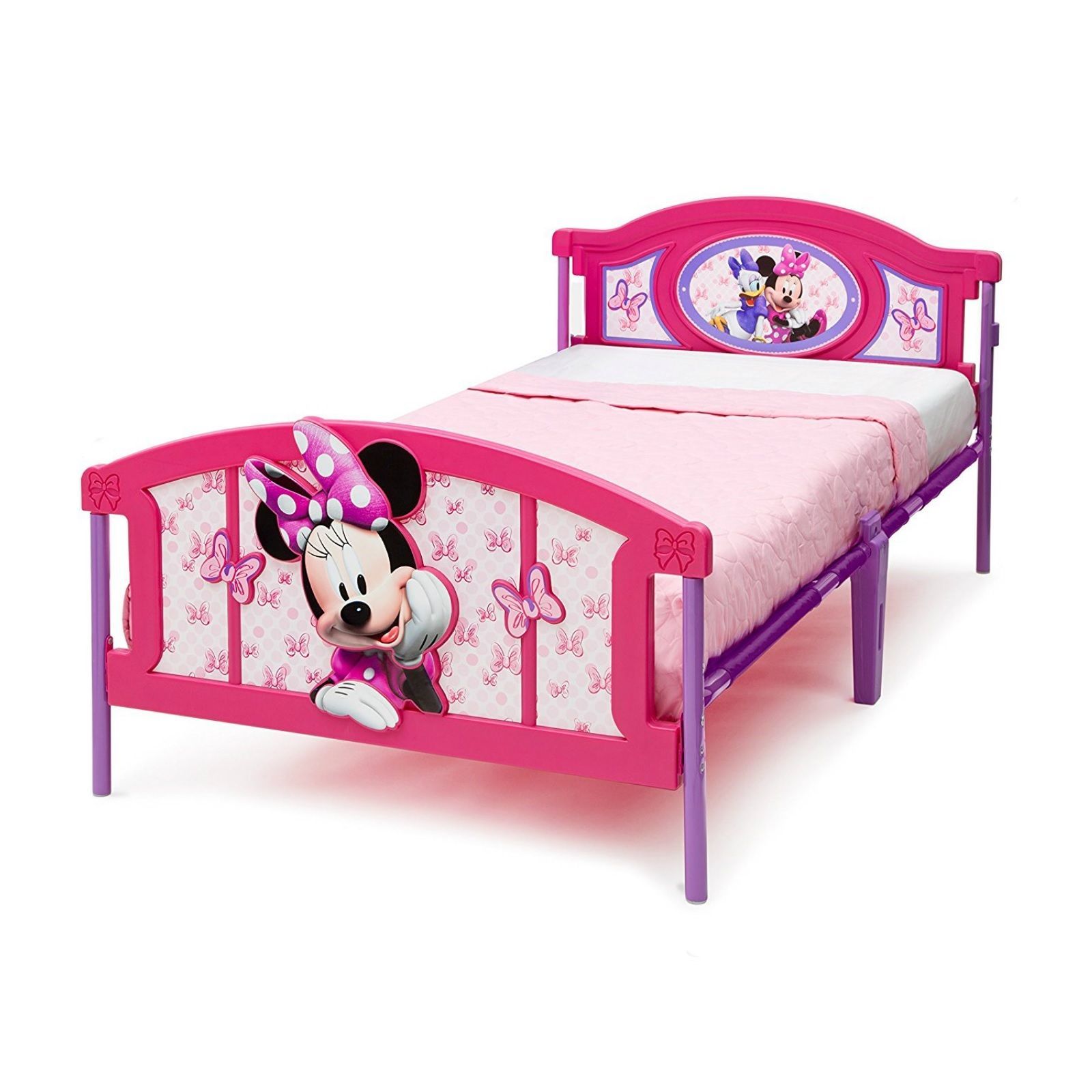 Twin Bed Frame For Kids Girls Children Bedroom Furniture Minnie Mouse