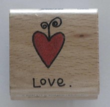 Love Heart Rubber Stamp by Stampcraft 1 1/2&quot; x 1 1/2&quot; - $5.19