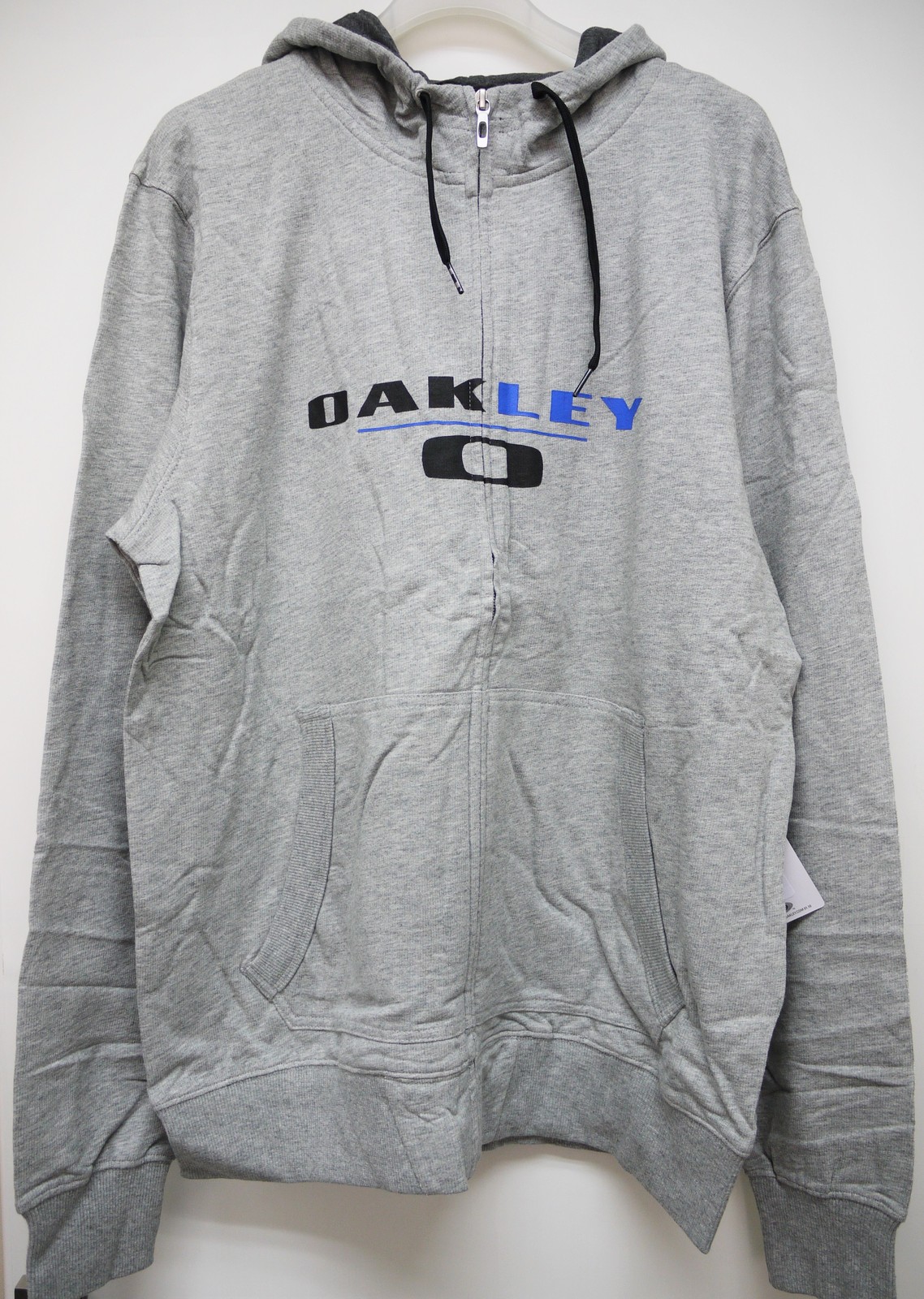 OYRZGMMM19 Oakley Grey Marle RISING Sweater Front Zip SLIM FIT HOODIE ...