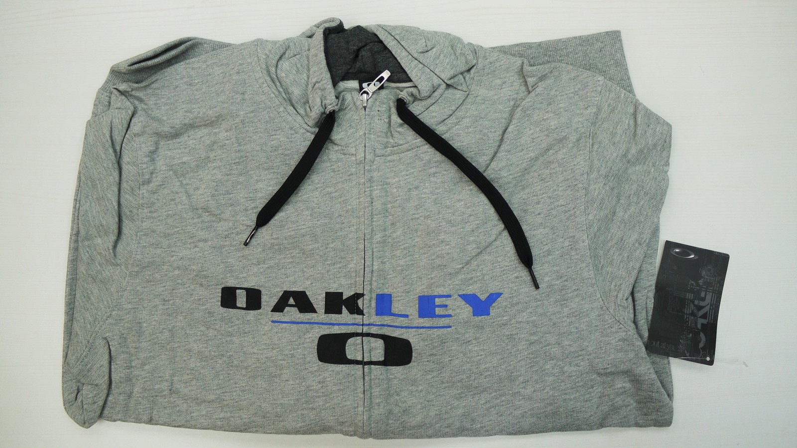 OYRZGMMM19 Oakley Grey Marle RISING Sweater Front Zip SLIM FIT HOODIE ...