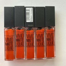 Maybelline 30 Orange Shot Color Sensational Vivid Matte Liquid  Lot Of 5 - $15.81