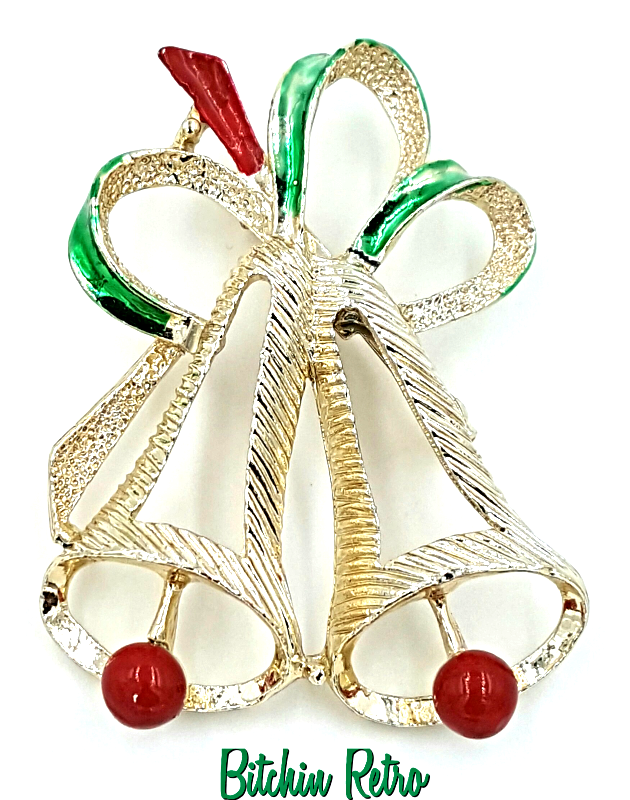 Gerry S Christmas Bells Brooch Vintage Holiday Pin Pins Brooches