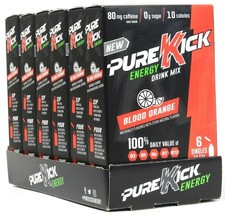 6 Ct Pure Kick Energy 0.63 Oz Blood Orange Essential B Vitamins 6 Ct Drink Mix