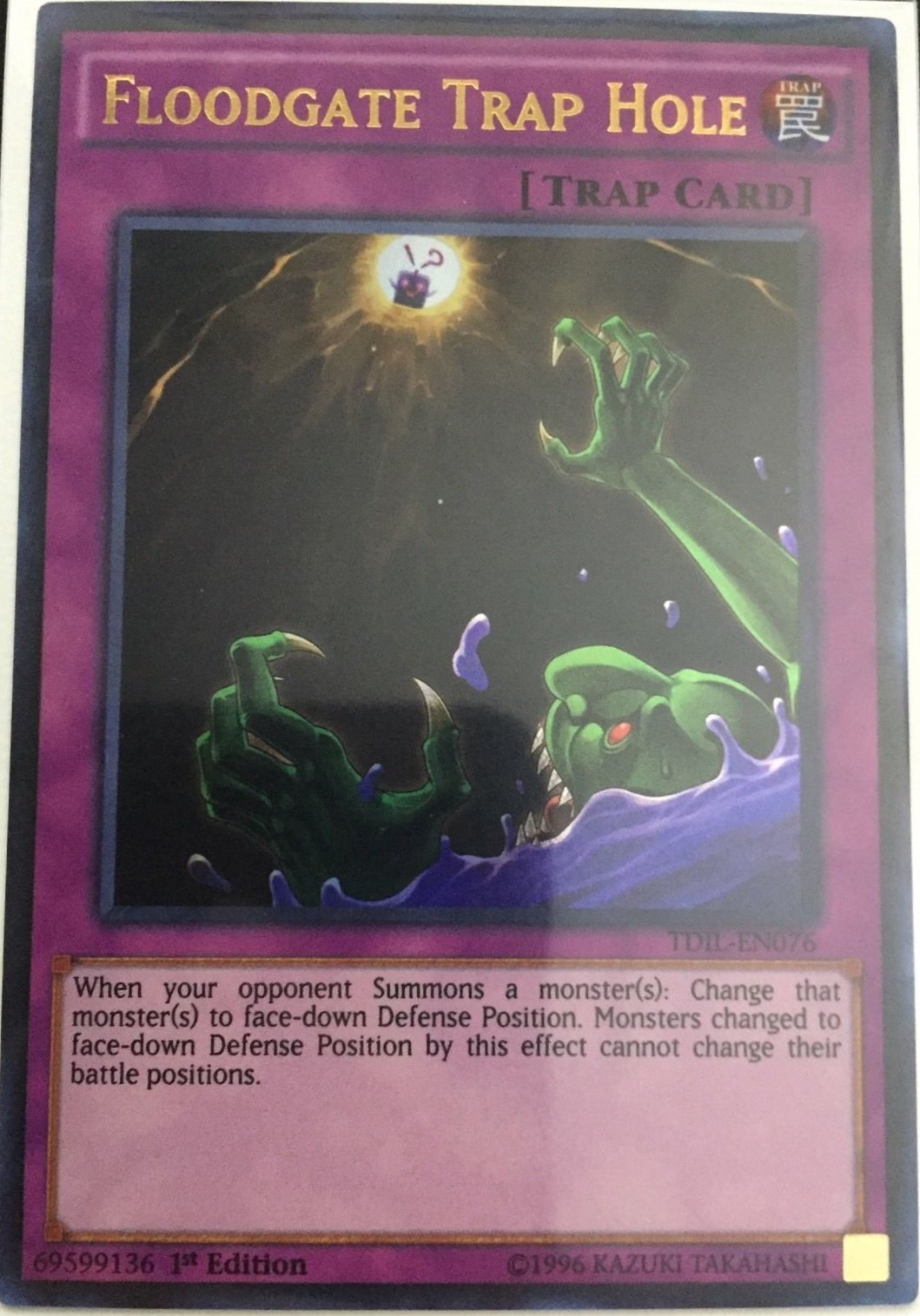 Yugioh Floodgate Trap Hole TDILEN076 Ultra Rare 1st Edition Near Mint