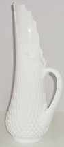 Fenton Milk White Hobnail Fenton Swung Drip Tall Vase Vintage Glass - $129.95