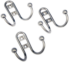 Zigvert Metal hooks Coat Hooks, 3 Count, With Mounting Hardware - $6.47