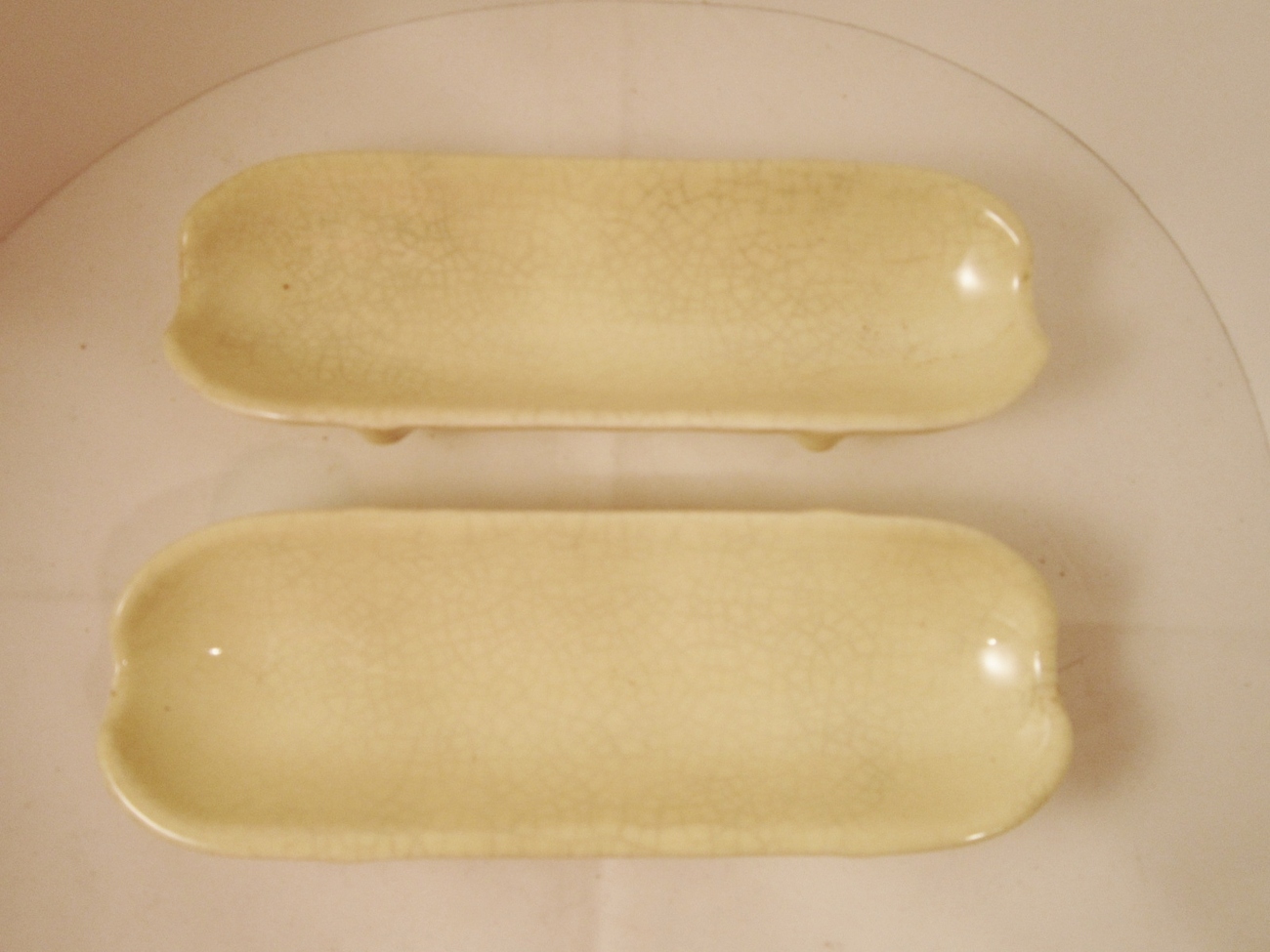 Corn on the Cob Holder, Corn Roller, Corn Boat, Vintage Yellow Pottery