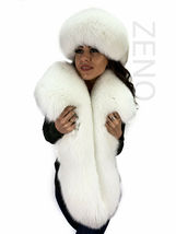Arctic Fox Fur Boa 70' (180cm) + Tails as Wristbands / Headband Saga Furs Stole image 9