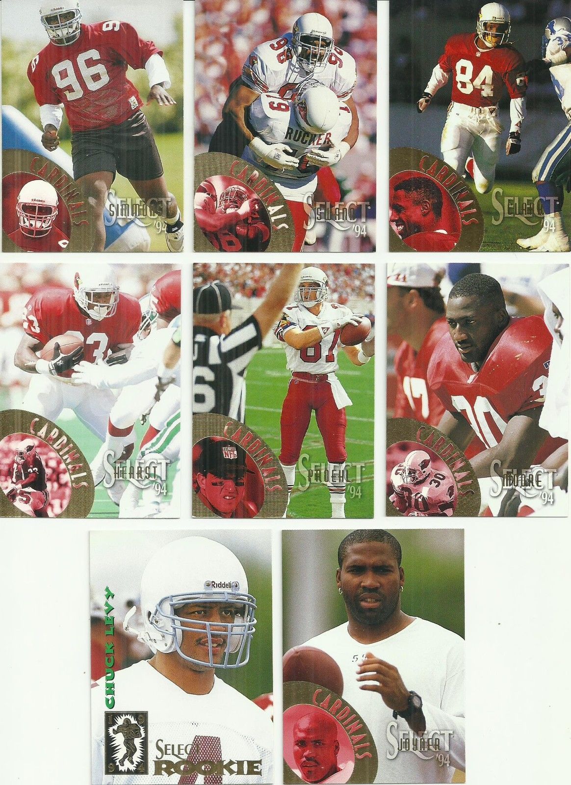 (8) 1994 Select (Arizona Cardinals Complete Team Set) See Scans! Football Cards