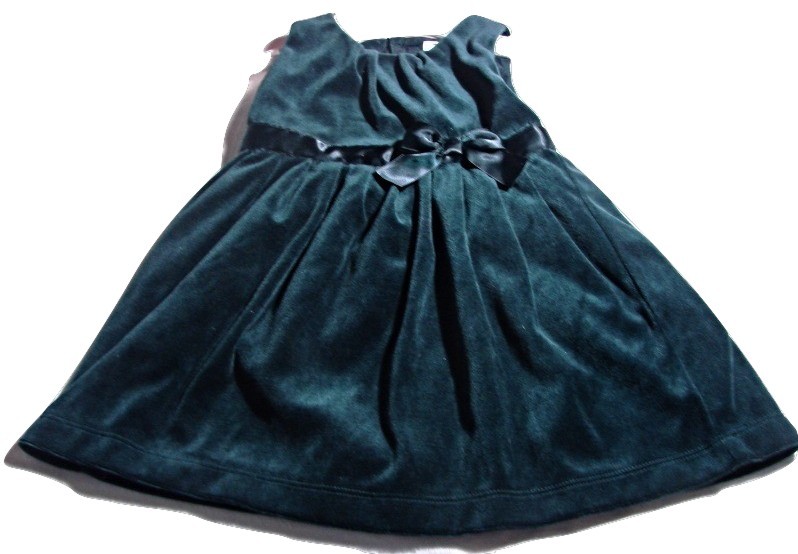 carters green velvet dress