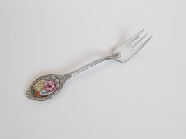 Lady Angela Japan silverplate floral cameo collector fork VGU (4H) - $4.46