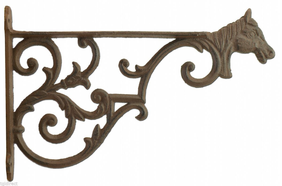 Birds In Tree Decorative Plant Hanger Cast Iron Flower Basket Hook 7.625/" Deep