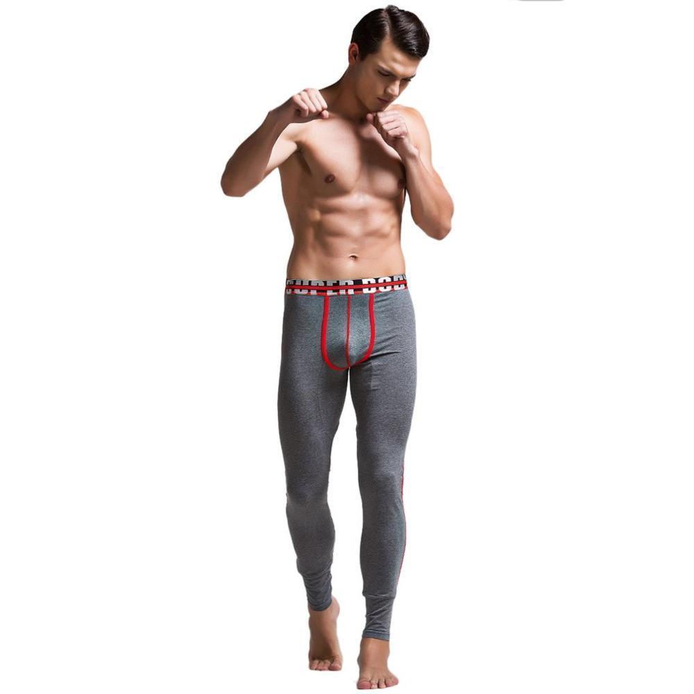 Men Cotton Long Johns Warm Leggings 2018 Comfortable Men Elastic Full
