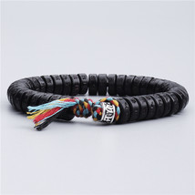 Tibetan buddhist  Cotton thread Lucky Knots Charm celet  Coconut  beads ... - $64.33