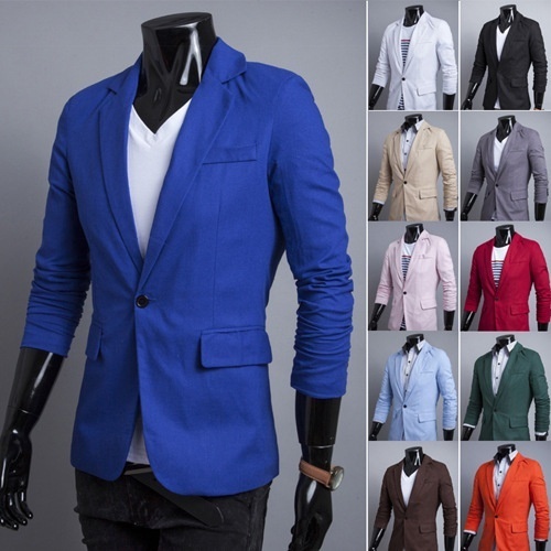 Alexis Men's fashion casual pure linen suit Slim Coat