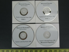 Lot of 4 Microsoft Encarta Teacher Leadership Project CD Disks Macintosh... - $19.99
