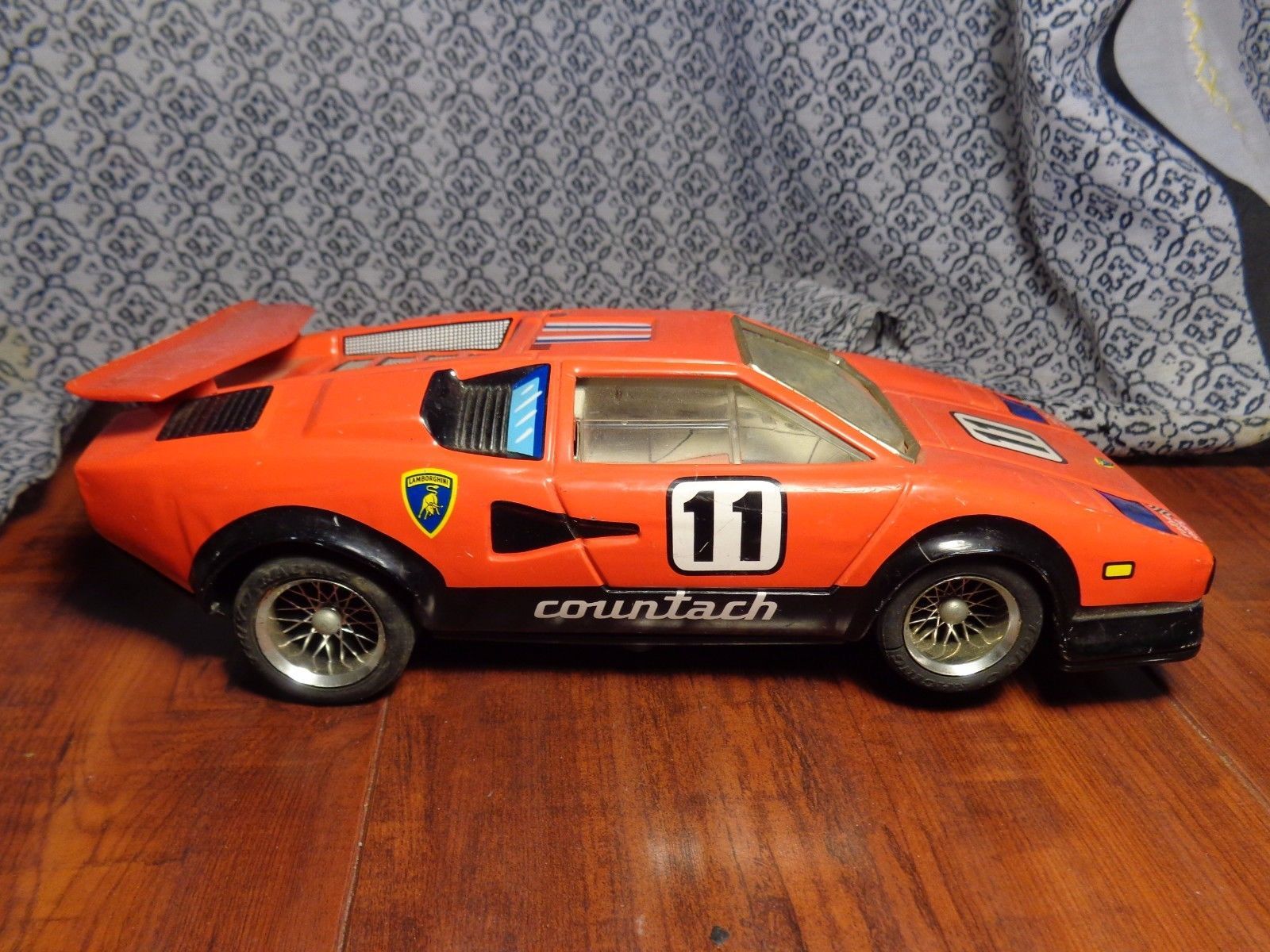 Vintage Countach Lamborghini Metal Race Car Red 1970s Wind ...