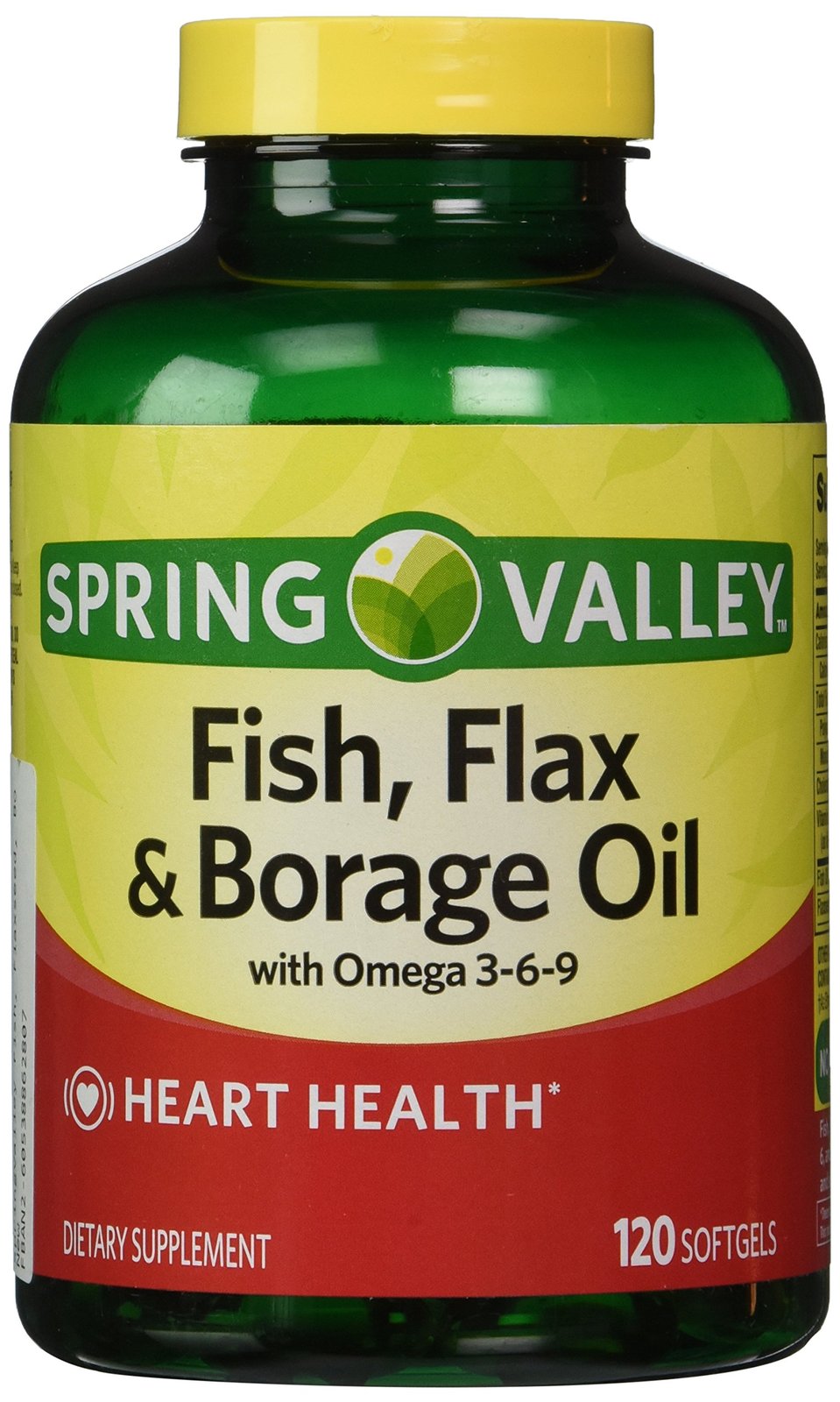 Spring Valley Fish, Flaxseed, Borage Oil, Omega 3, 6, 9, 120 Softgels