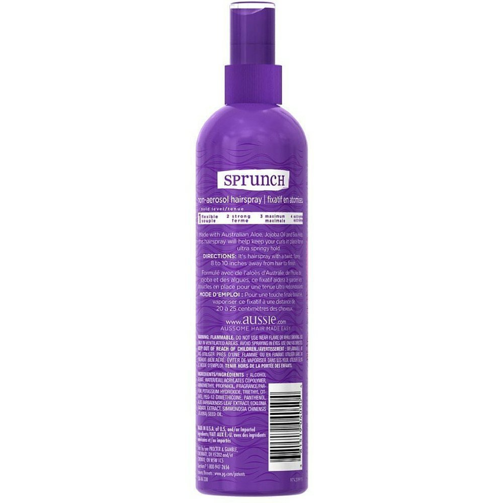 Aussie Sprunch Hair Spray, Fixatif Flexible Hold 8.5 oz (Pack of 2