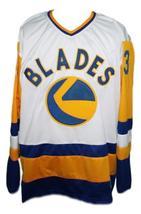 Any Name Number Saskatoon Blades Retro Hockey Jersey New White Any Size image 4