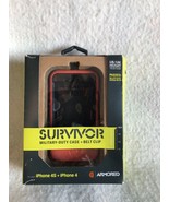 ARMOURED SURVIVOR MILITARY DUTY CASE WITH BELT CLIP FOR iPHONE 4S AND iP... - $15.83