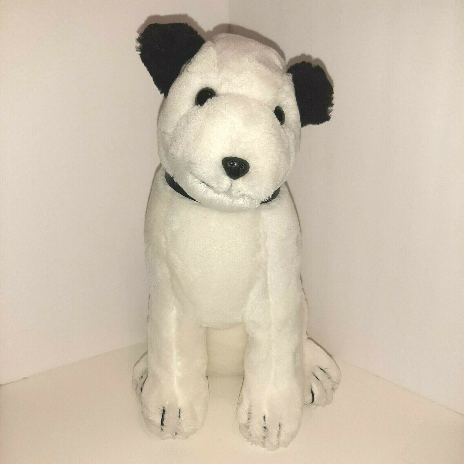 Vintage RCA NIPPER White & Black Dog Stuffed Animal Dakin 11” Toy Plush ...