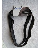 2 Goody Black Brown Stay Put Slide Proof Hold Head Band Secure Fit Fabri... - $10.00