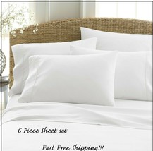6 Piece Deep Pocket 2100 Series Soft Luxury Comfortable Bed Sheet SetSoft Mac...