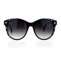 Floral Rhinestone Fashion Sunglasses Womens Oversized Round Frame - $10.95