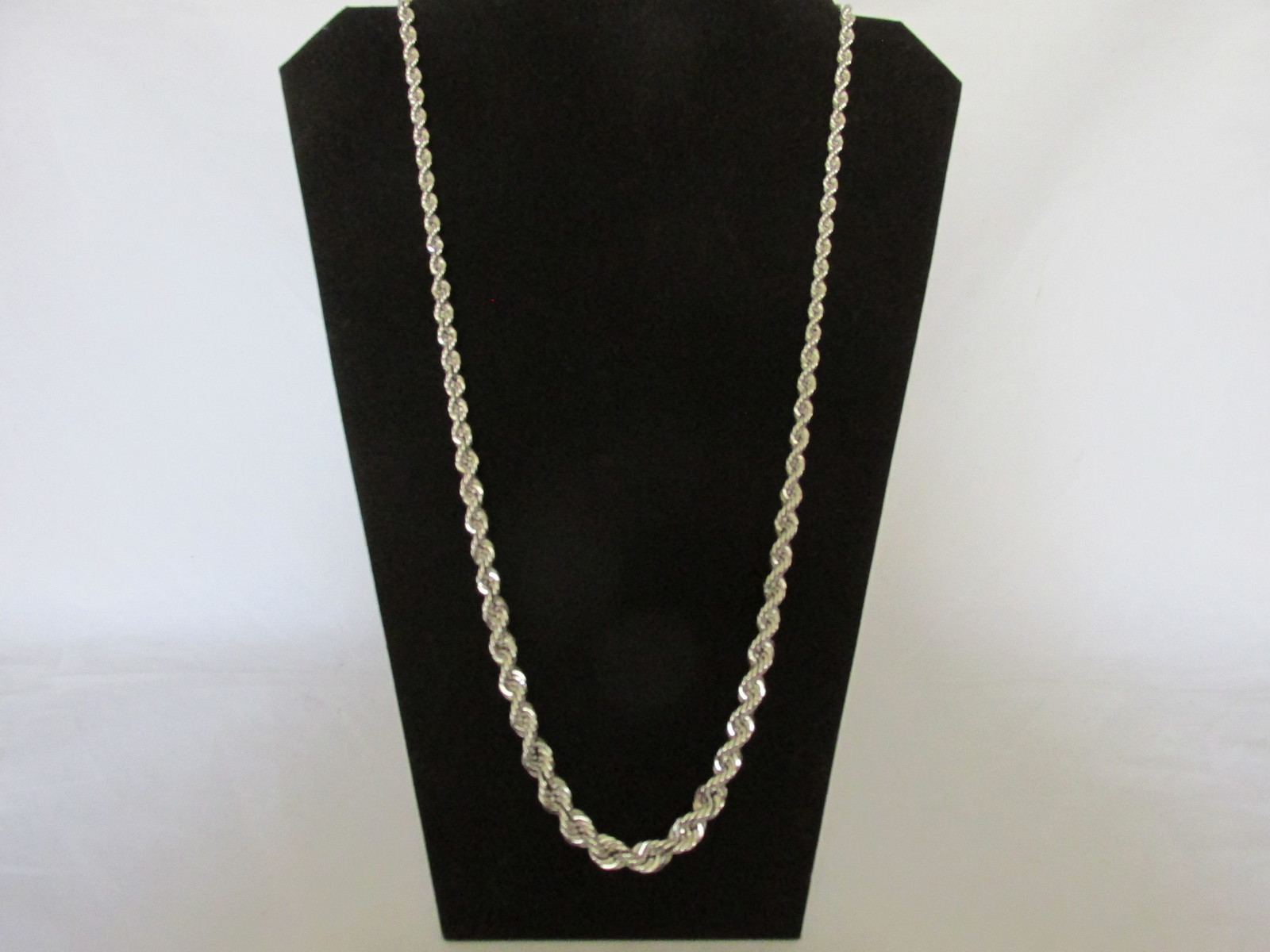 Beautiful Monet Long Silver Toned Twisted Rope Necklace - Necklaces ...