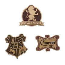 Harry Potter House of Gryffindor Logo Metal Lapel Pin Set of 3 NEW UNUSED - $11.64