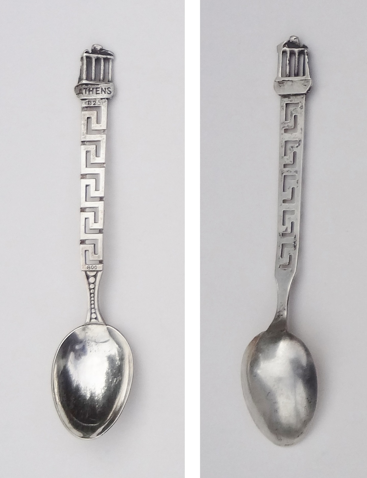 Collector Souvenir Spoon Greece Athens Parthenon Greek Fret Meander